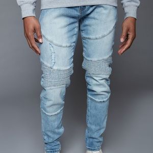 Blue light wash jeans FOR MEN